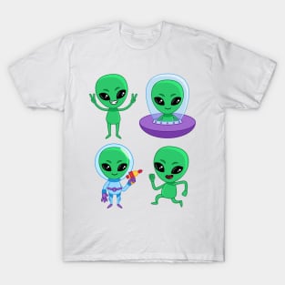 Alien Cartoon Funny T-Shirt